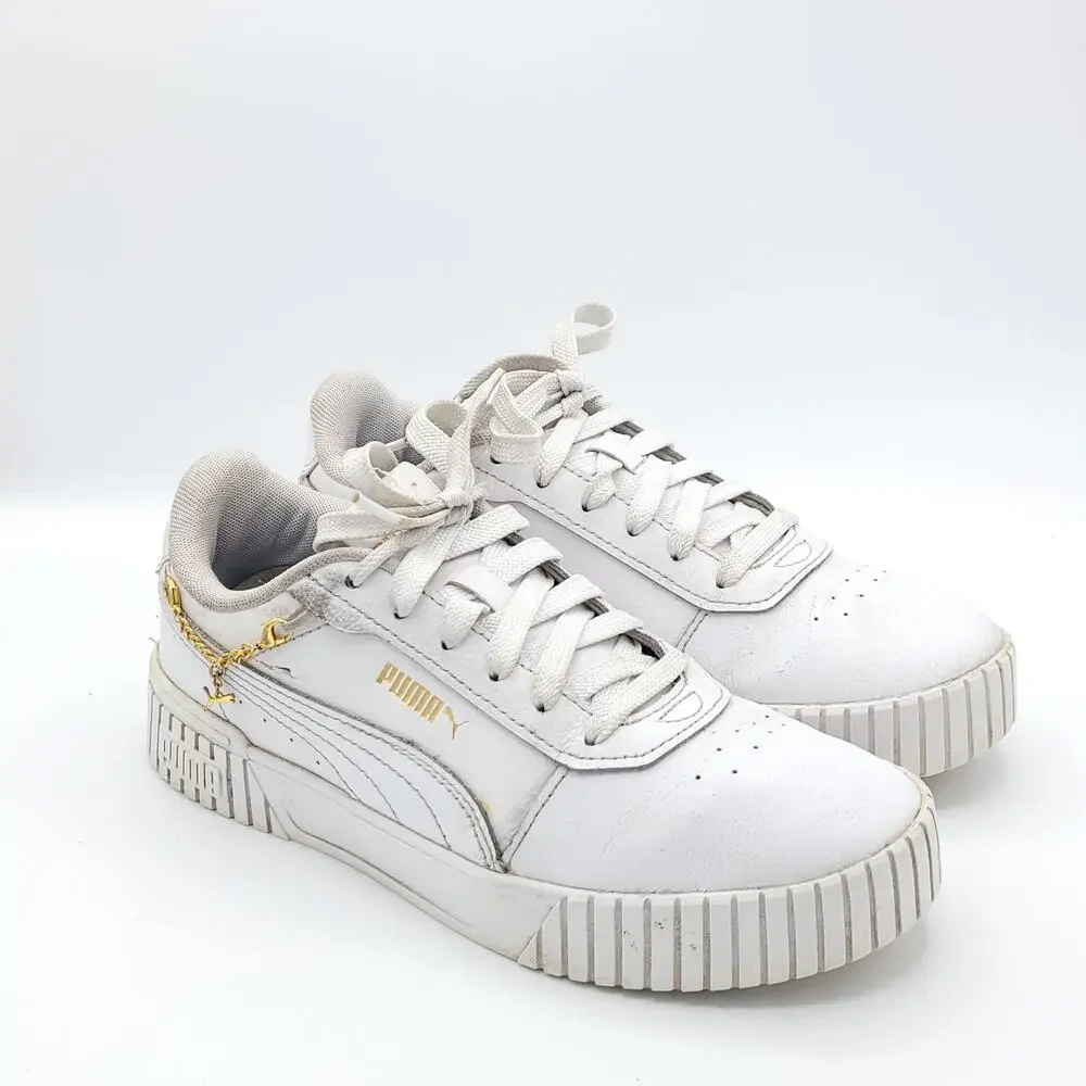 Puma carina 391732-01 white gold womens size 7.5 - Picture 2 of 10